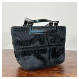 SALVATORE FERRAGAMO PURSE | h. 6 x w. 9-1/2 in. [small stain to inside of inside pocket, otherwise a