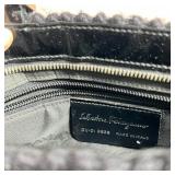SALVATORE FERRAGAMO PURSE | h. 6 x w. 9-1/2 in. [small stain to inside of inside pocket, otherwise a