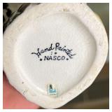 open creamers including one cow form creamer marked Japan and two lamb form creamers marked NASCO - 