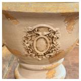 DECORATIVE TUSCAN STYLE VASE | Two handled urn style vase, "made exclusively for IMAX"; h. 9-1/4 x w