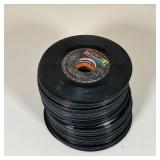 COLLECTION of 45s | Small collection of "45" vinyl records, all without sleeves and housed in a blue