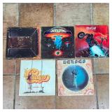 (5pc) MISC. ROCK ALBUMS | Vinyl record albums, including: Alice Cooper "School