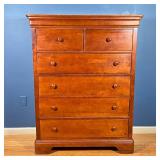 TALL CHEST of DRAWERS | Dark wood dresser, having two drawers over for full with drawers, by Young A