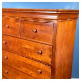 Dark wood dresser, having two drawers over for full with drawers, by Young America - h. 52 x w. 40 x