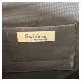 Black hand back with needlepoint embroidery, labeled inside  "Switkes Handbags" - 11-1/4 x 14-1/2 in
