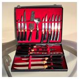 (17pc) REGENT KNIFE SET | Regent Sheffield "Open Sesamee / Treasure Chest" cutlery set made in Engla