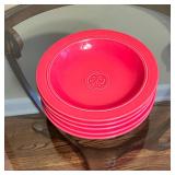 bowls by Dansk, with a central leaf design, made in Portugal, microwave and dishwasher safe; dia. 9-