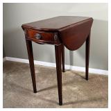 PEMBROKE SIDE TABLE | Solid wood pembroke side table with small side drawers - h. 26-3/4 x w. 24 x d