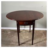 PEMBROKE SIDE TABLE | Solid wood pembroke side table with small side drawers - h. 26-3/4 x w. 24 x d