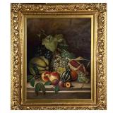 JOSEPH CORREGGIO (1810-1891) | Still Life With Melons & Other Fruit Oil on canvas signed lower right