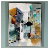ABSTRACT GICLÉE | Abstract giclee print on canvas with textured accents, signed in the print lower r