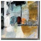 print on canvas with textured accents, signed in the print lower right; of nice quality and with the