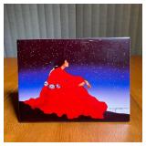 R.C GORMAN (1932-2005) TILE | "Navajo Velvet"  painted tile Signed and with gallery label  h. 6 x w.