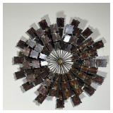 WALL DECAL | Sun spray form wall decoration with graduated shaped and soldered metal - dia. 25 in. (