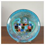 KAY WHITCOMB (b. 1921), ENAMEL PLATE | Kay Whitcomb enamel plate, signed and dated 75 on the back - 