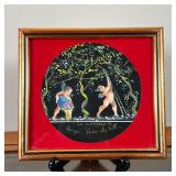 ANTONIO CASO PUTTI PAINTING | Gouache painting showing winged putti collecting grapes signed "A. Cas