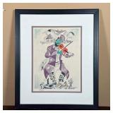 CHAGALL ETCHING | Marc Chagall (Russian-French, 1887-1985) Fiddler on the Roof Ed. 210/375 lower lef