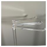 LUCITE DRYING RACK | Hard clear plastic drying rack with three swiveling arms - h. 35-1/2 in.
