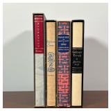 (4vol) HARDCOVER BOOKS | Each with a slip cover, including Robinson Crusoe by Defoe, Ivanhoe by Walt