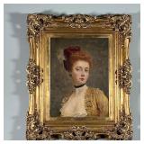 PORTRAIT PAINTING AFTER PUJOL | After Casimir Paul Pujol (b. 1848) Oil on board, signed lower left P