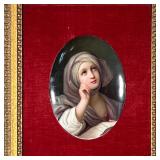 PAINTED PORCELAIN PLAQUE | Porcelain portrait plaque, possibly KPM, no apparent signature; a very fi