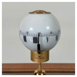 Movado Swiss "ball" / globe-form 8-day clock, marked "Tempus Fugit" [time flies] - h. 7 in.