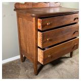 Chest of drawers with an attached rotating vanity mirror, with three full-width drawers - h. 63-1/2 