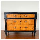 INLAID & EBONIZED WOOD JEWELRY CHEST | Miniature salesman