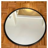 ROUND WALL MIRROR | Round mirror in a simple black frame - dia. 31-1/4 in.