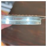 Glass star coasters with sterling silver liners, by Frank M. Whiting & Co. - dia. 3-3/4 in.