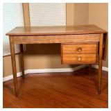 MID-CENTURY DESK | Mid-century modern design, desk with a half bank of two drawers and fold out / sl