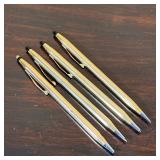 (4pc) CROSS GOLD PENS | Including a Cross 14k gold pen and three Cross gold filled pens