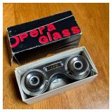 Opera Glass Eikow 3x binoculars, both in their original box - h. 3 x w. 6 x l. 4.75 in.