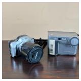 (2pc) EARLY DIGITAL CAMERAS | Including a Sony Digital Mavica (MVC-FD71) and a Nikon Pronea S with a