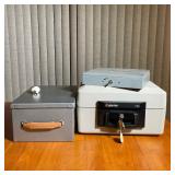 (3pc) LOCK BOXES | Including a Sentry 1150 lock box and two metal lock boxes, all with keys - 8 x 19