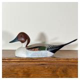 FINTAIL PAINTED DECOY | Stamped on the underside, "Cracker Box / Fintail / Male" - l. 9 in.