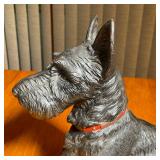 SCOTTY DOG FIGURE | Cute! Scotty dog with a red collar - h. 11-1/2 x w. 16-3/4 in.