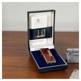 (4pc) GROUP of LIGHTERS | Including a Dunhill gold-plated lighter in box, plus Colibri and Kreisler