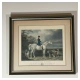 EQUESTRIAN ENGRAVING | "Bertha" - overall 26-3/4 x 30 in. (frame)