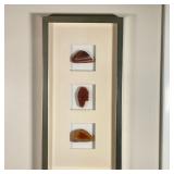 FRAMED BANDED AGATE SET | Three agate stones framed together - h. 23-1/2 x 12 in. (frame)