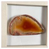 FRAMED BANDED AGATE SET | Three agate stones framed together - h. 23-1/2 x 12 in. (frame)