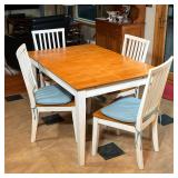 (5pc) DINING SUITE | Dining set, including an extending dining table with self-contained table leaf,