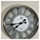 FRENCH WALL CLOCK | Contemporary design French wall clock with Roman numerals - dia. 21 in.