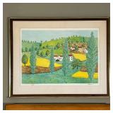 MAURICE LOIRAND PRINT | Maurice Loirand (French, 1922-2008): print of countryside, pencil signed low