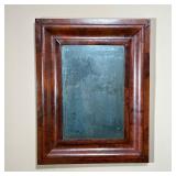 ANTIQUE WALL MIRROR | A veneered frame with antique glass - h. 27 x w 21 in.
