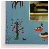 "Garden of Eden Quilt Designs c. 1874 / P.B. Schad, Stenciler" - h. 17-3/4 x w. 17-3/4