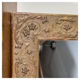 ANTIQUE MIRROR | With a viney patterned frame - h. 14-1/2 x w. 16-1/2 in.