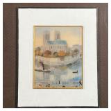 FLOAT MOUNTED CANAL SCENE | Small print of a canal scene float mounted and matted in a frame - 12-1/