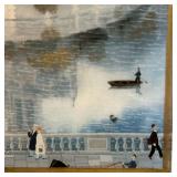 FLOAT MOUNTED CANAL SCENE | Small print of a canal scene float mounted and matted in a frame - 12-1/