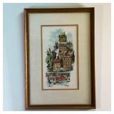 QUEBEC WATERCOLOR | Titled Quebec and dated 68 lower left, signed Jean Guy lower right, possibly Jea